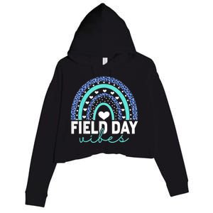 Field Day Vibes Funny Rainbow Graphic Design Great Gift Crop Fleece Hoodie