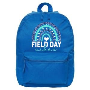 Field Day Vibes Funny Rainbow Graphic Design Great Gift 16 in Basic Backpack