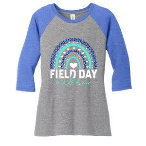 Field Day Vibes Funny Rainbow Graphic Design Great Gift Women's Tri-Blend 3/4-Sleeve Raglan Shirt