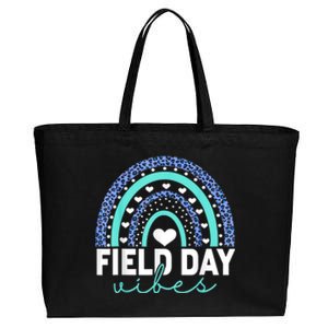 Field Day Vibes Funny Rainbow Graphic Design Great Gift Cotton Canvas Jumbo Tote