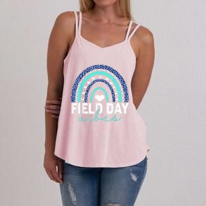 Field Day Vibes Funny Rainbow Graphic Design Great Gift Women's Strappy Tank