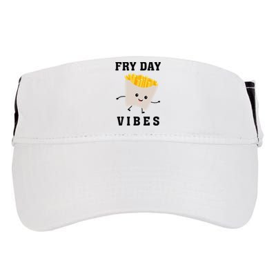 Fry Day Vibes Funny French Fries Adult Drive Performance Visor