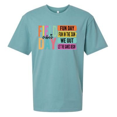 Field Day Vibes Fun Day Fun In The Sun Last Day Of School Gift Sueded Cloud Jersey T-Shirt