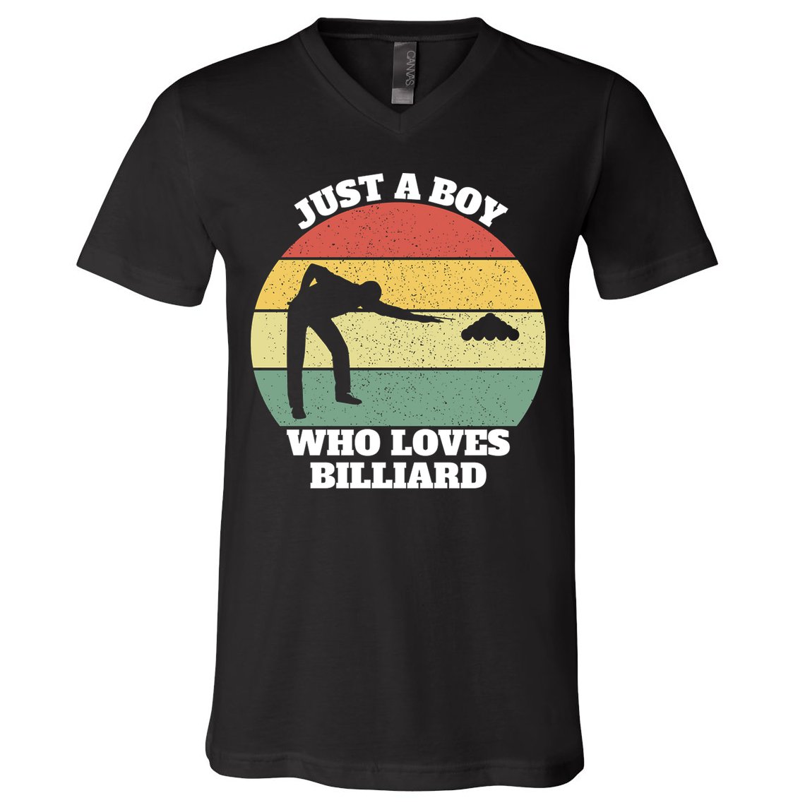 Father's Day Vintage Billiard Pool Billiards Cue Sports Gift For Dad V-Neck T-Shirt