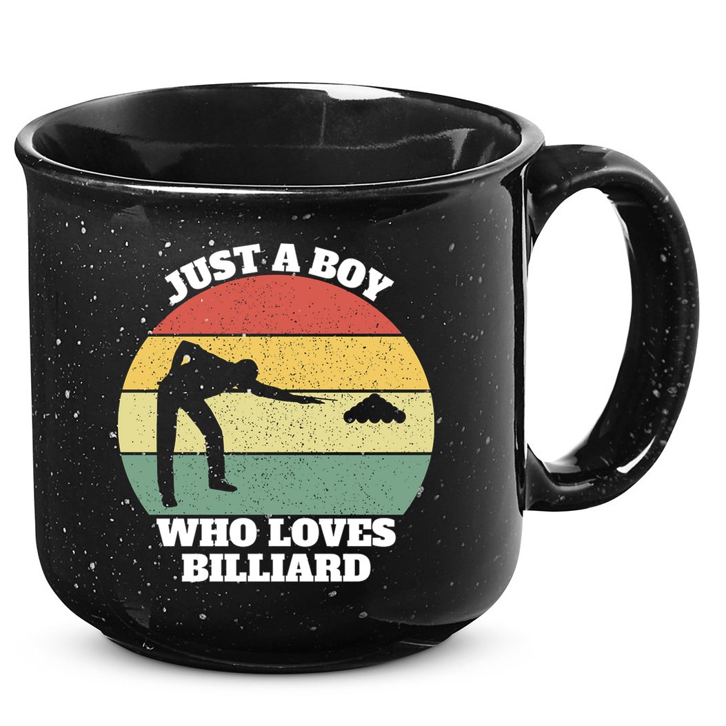 Father's Day Vintage Billiard Pool Billiards Cue Sports Gift For Dad 15oz Campfire Ceramic Mug