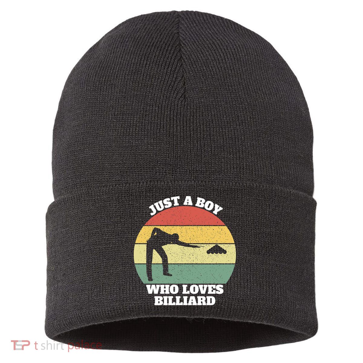 Father's Day Vintage Billiard Pool Billiards Cue Sports Gift For Dad Sustainable Knit Beanie