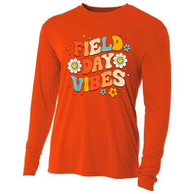 Field Day Vibes Funny For Teacher Happy Field Day 2024 Great Gift Cooling Performance Long Sleeve Crew