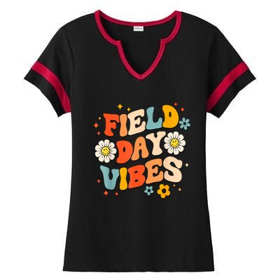 Field Day Vibes Funny For Teacher Happy Field Day 2024 Great Gift Ladies Halftime Notch Neck Tee