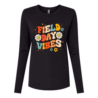 Field Day Vibes Funny For Teacher Happy Field Day 2024 Great Gift Womens Cotton Relaxed Long Sleeve T-Shirt