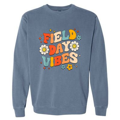 Field Day Vibes Funny For Teacher Happy Field Day 2024 Great Gift Garment-Dyed Sweatshirt