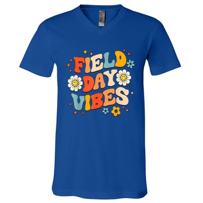 Field Day Vibes Funny For Teacher Happy Field Day 2024 Great Gift V-Neck T-Shirt