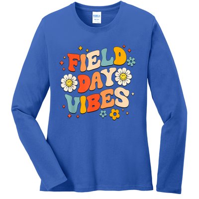 Field Day Vibes Funny For Teacher Happy Field Day 2024 Great Gift Ladies Long Sleeve Shirt