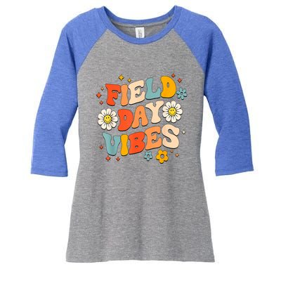 Field Day Vibes Funny For Teacher Happy Field Day 2024 Great Gift Women's Tri-Blend 3/4-Sleeve Raglan Shirt