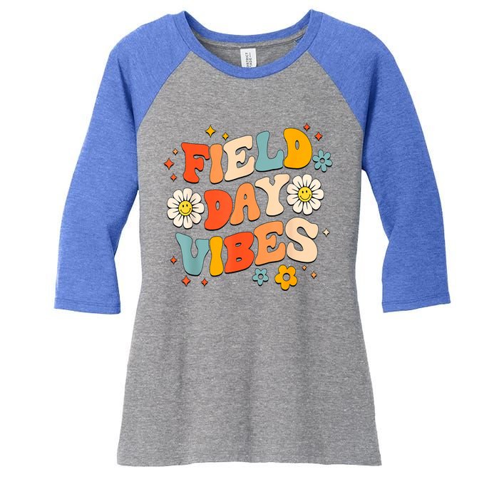 Field Day Vibes Funny For Teacher Happy Field Day 2024 Great Gift Women's Tri-Blend 3/4-Sleeve Raglan Shirt