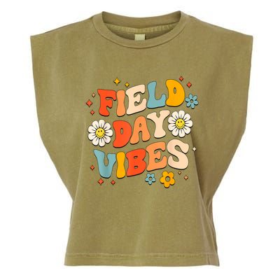 Field Day Vibes Funny For Teacher Happy Field Day 2024 Great Gift Garment-Dyed Women's Muscle Tee