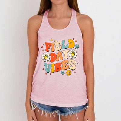 Field Day Vibes Funny For Teacher Happy Field Day 2024 Great Gift Women's Knotted Racerback Tank