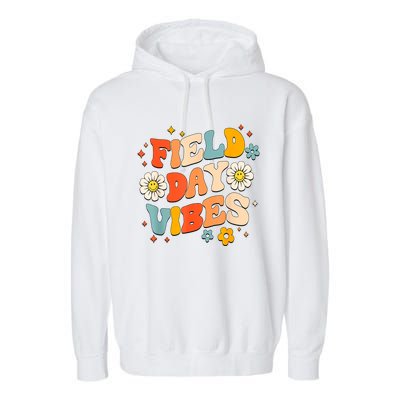 Field Day Vibes Funny For Teacher Happy Field Day 2024 Great Gift Garment-Dyed Fleece Hoodie