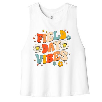 Field Day Vibes Funny For Teacher Happy Field Day 2024 Great Gift Women's Racerback Cropped Tank