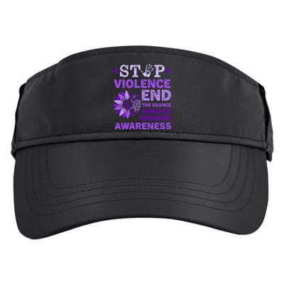 Family Domestic Violence Awareness Purple Ribbon Adult Drive Performance Visor