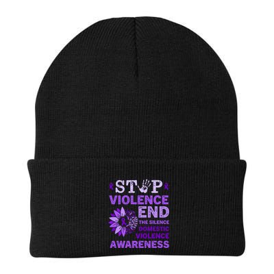 Family Domestic Violence Awareness Purple Ribbon Beanie