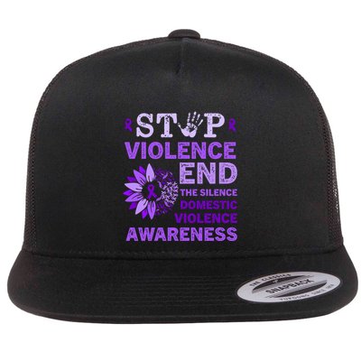 Family Domestic Violence Awareness Purple Ribbon Flatbill Hat