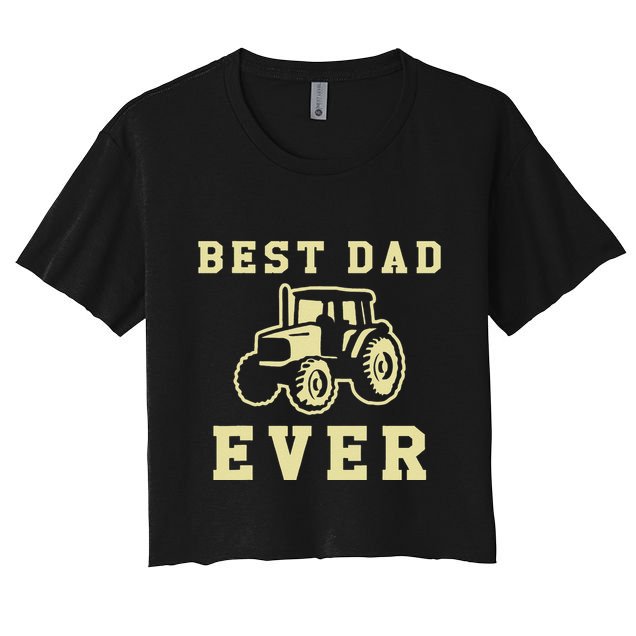 Farmer Dad Vintage Tractor Driver Father Crop Top