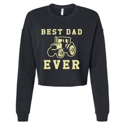 Farmer Dad Vintage Tractor Driver Father Cropped Pullover Crew
