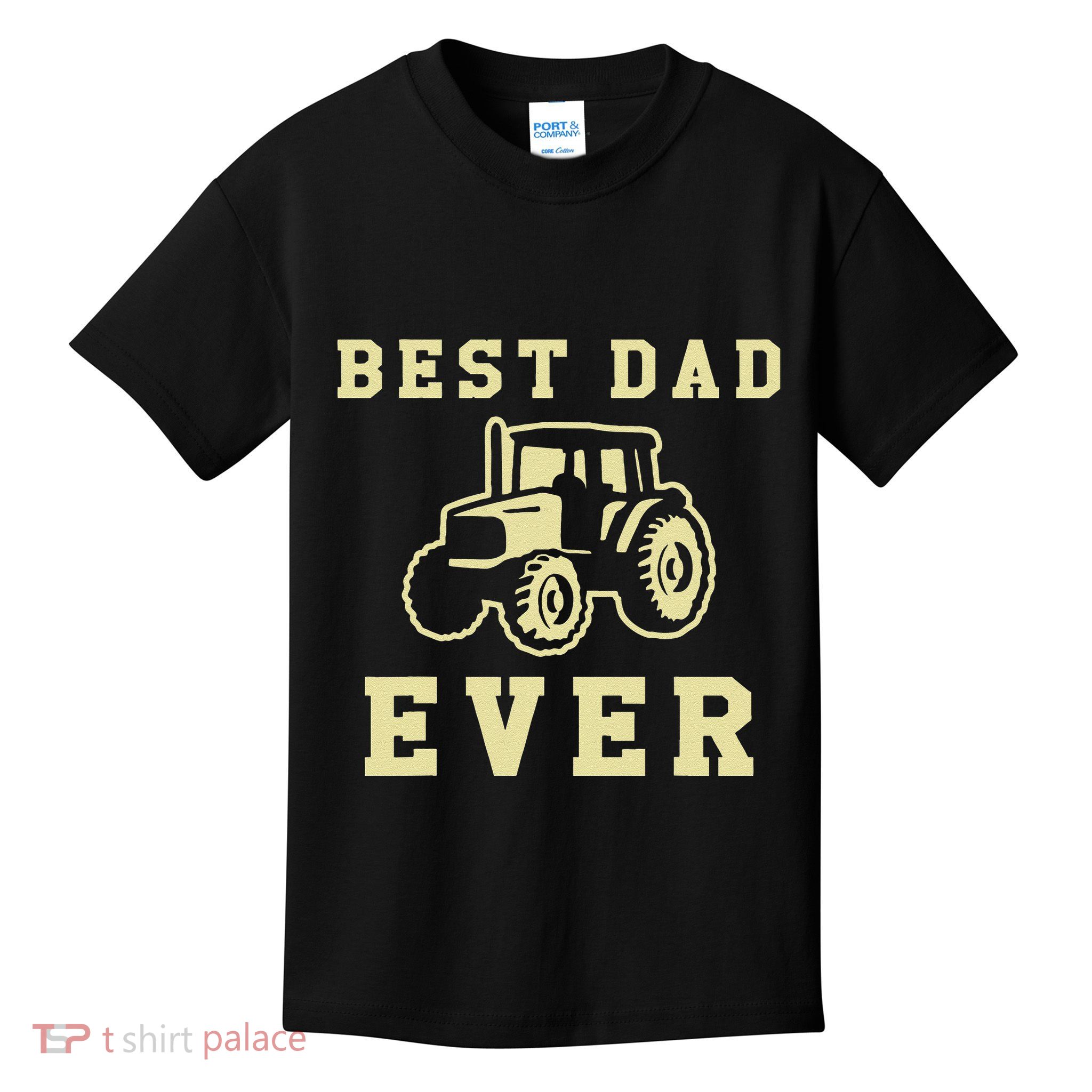 Farmer Dad Vintage Tractor Driver Father Kids T-Shirt