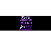 Family Domestic Violence Awareness Purple Ribbon Bumper Sticker