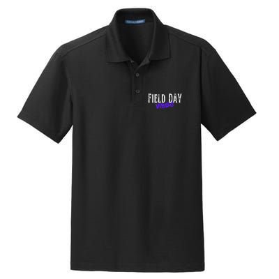Field Day Vibes Funny School Teacher Student Meaningful Gift Dry Zone Grid Polo