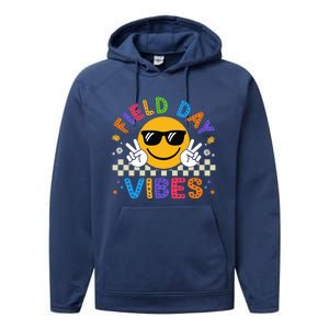 Field Day Vibes Funny Summer Glasses Teacher Field Day Meaningful Gift Performance Fleece Hoodie