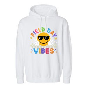 Field Day Vibes Funny Summer Glasses Teacher Field Day Meaningful Gift Garment-Dyed Fleece Hoodie