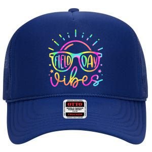 Field Day Vibes Teacher Field Day 2024 Meaningful Gift High Crown Mesh Back Trucker Hat