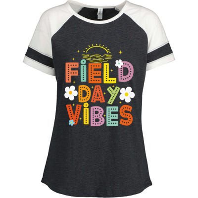 Field Day Vibes Funny For Teacher Happy Field Day 2024 Cute Gift Enza Ladies Jersey Colorblock Tee