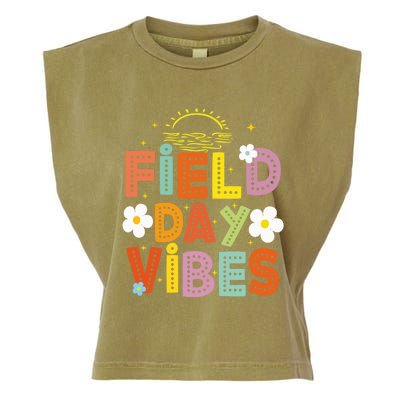 Field Day Vibes Funny For Teacher Happy Field Day 2024 Cute Gift Garment-Dyed Women's Muscle Tee