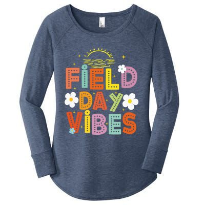 Field Day Vibes Funny For Teacher Happy Field Day 2024 Cute Gift Women's Perfect Tri Tunic Long Sleeve Shirt