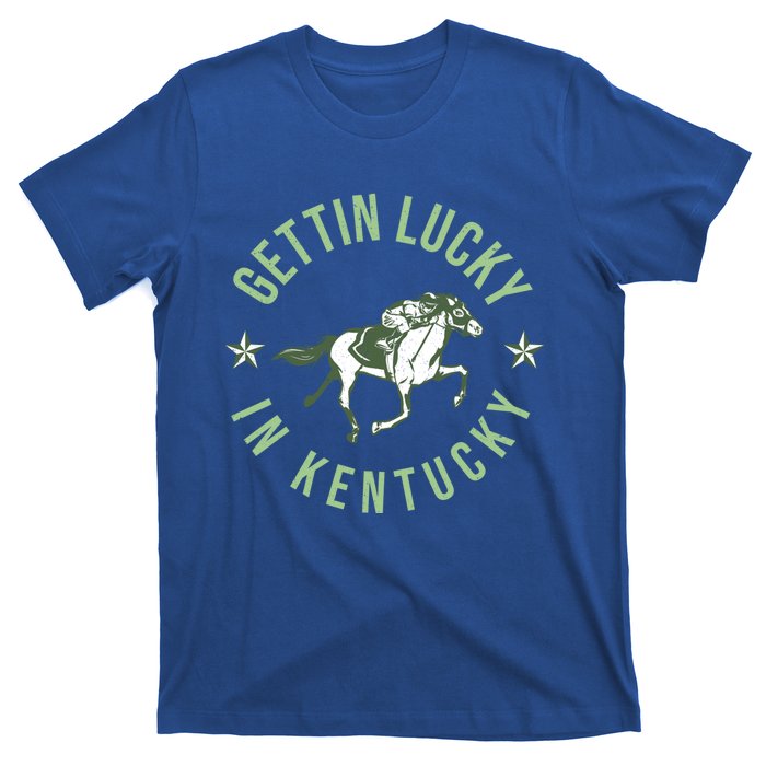 Funny Derby Vintage Getting Lucky In Kentucky Horse Racing Gift T-Shirt