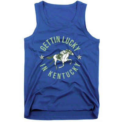 Funny Derby Vintage Getting Lucky In Kentucky Horse Racing Gift Tank Top