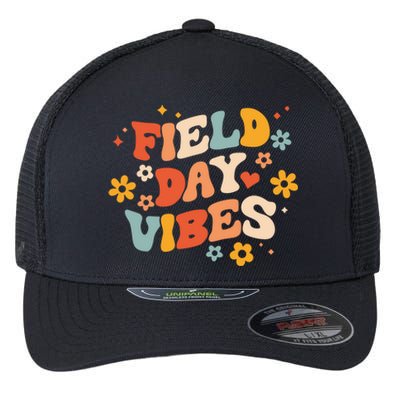 Field Day Vibes Funny For Teacher Happy Field Day Cute Gift Flexfit Unipanel Trucker Cap