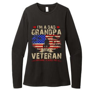 Fathers Day Veterans Day Im A Dad Grandpa And A Veteran Womens CVC Long Sleeve Shirt