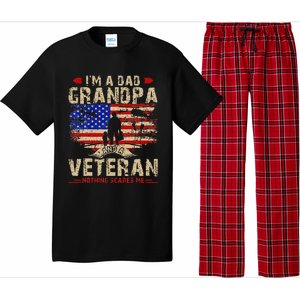 Fathers Day Veterans Day Im A Dad Grandpa And A Veteran Pajama Set