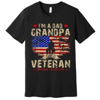 Fathers Day Veterans Day Im A Dad Grandpa And A Veteran Premium T-Shirt