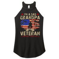 Fathers Day Veterans Day Im A Dad Grandpa And A Veteran Women's Perfect Tri Rocker Tank