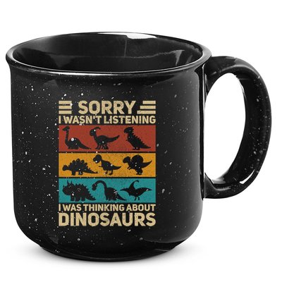 Funny Dinosaur Vintage Dinosaur Outfit Types Of Dinosaurs 15oz Campfire Ceramic Mug