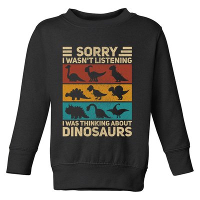 Funny Dinosaur Vintage Dinosaur Outfit Types Of Dinosaurs Toddler Sweatshirt