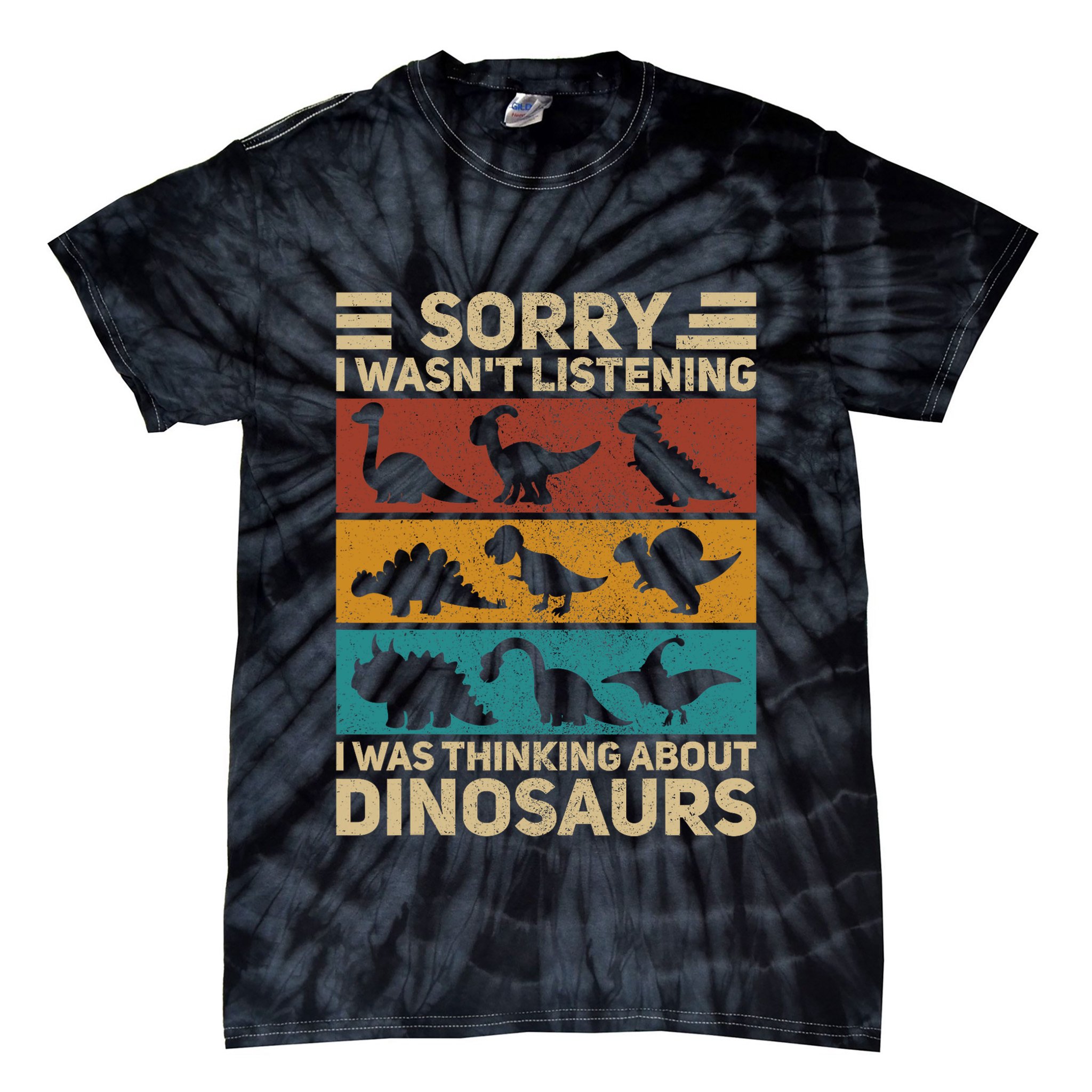 Funny Dinosaur Vintage Dinosaur Outfit Types Of Dinosaurs Tie-Dye T-Shirt