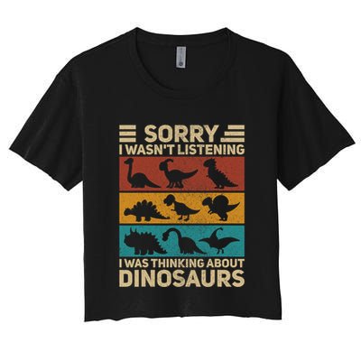 Funny Dinosaur Vintage Dinosaur Outfit Types Of Dinosaurs Crop Top