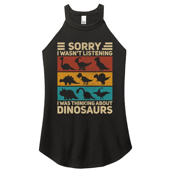 Funny Dinosaur Vintage Dinosaur Outfit Types Of Dinosaurs Women's Perfect Tri Rocker Tank