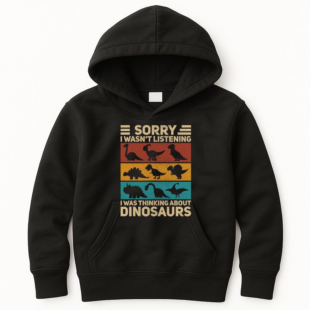 Funny Dinosaur Vintage Dinosaur Outfit Types Of Dinosaurs Kids Hoodie