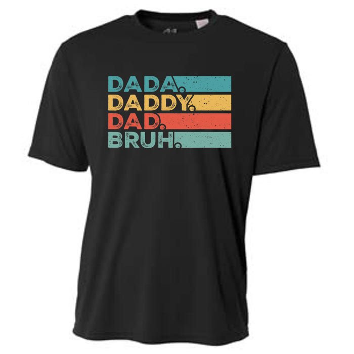 Father's Day Vintage Dada Daddy Dad Bruh Men Dad Cooling Performance Crew T-Shirt